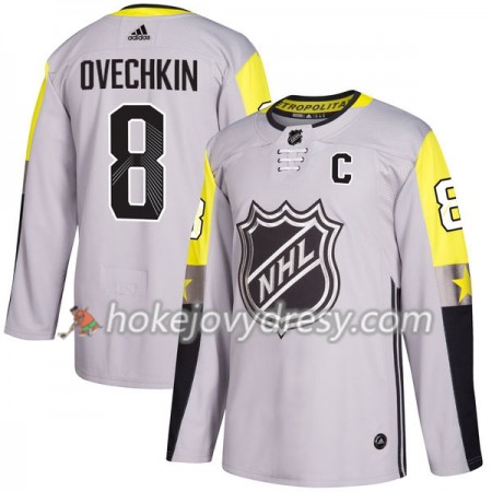 Pánské Hokejový Dres Washington Capitals Alexander Ovechkin 8 2018 NHL All-Star Metro Division Adidas Šedá Authentic